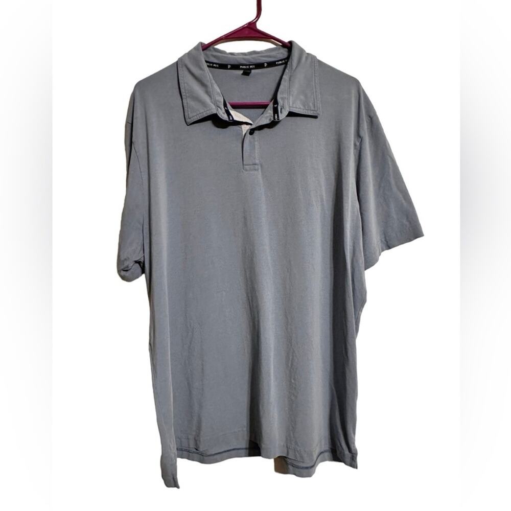 Public Rec Gray Go-To Short Sleeve Polo Shirt Size 2XL Pima Cotton Tencel blend